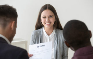 Girl interviewing with her resume, Platinum Resumes, Kansas City, MO